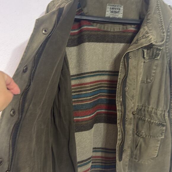 Levi's Women Khaki Utility Jacket Size Large - Picture 6 of 10